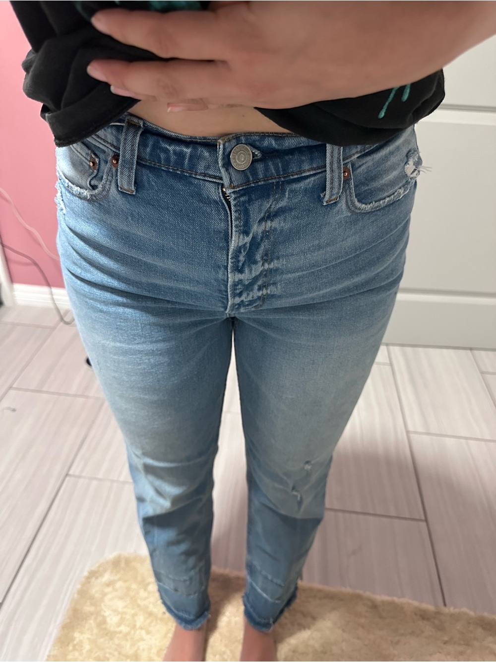 Abercrombie & Fitch Light Blue Straight Leg Jeans